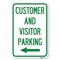 Signmission Customer and Visitor Parking With Left Arrow Heavy-Gauge Alum. Sign, 12" x 18", A-1218-24216 A-1218-24216 - alternate 1
